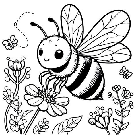 Bumble bee coloring pages