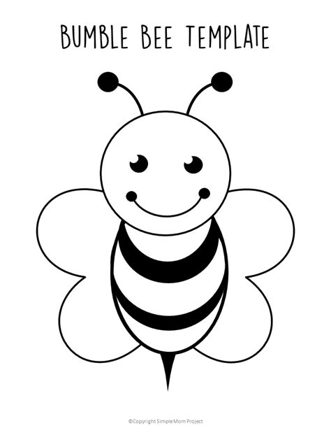 Free Printable Bumble Bee Template For Kids