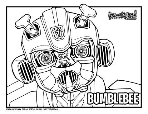 Bumblebee coloring page for kids