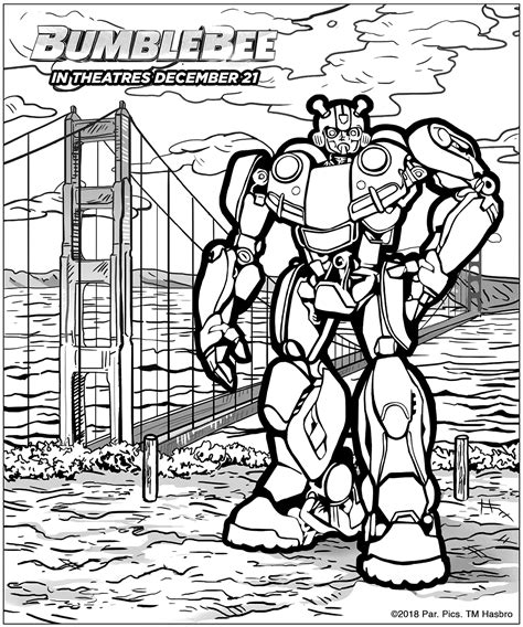 Bumblebee Coloring Page For Kids Image