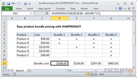 Bundle Pricing Template Excel