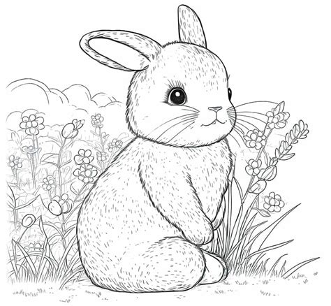 Bunny Coloring Pages for Older Kids