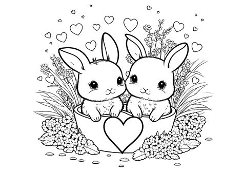 Bunny Coloring Pages for Relaxation