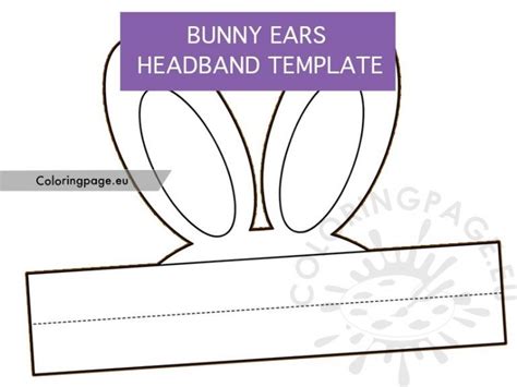 Bunny ears headband DIY template