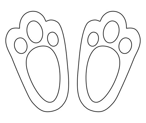 Cute bunny feet templates for Easter crafts