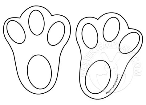 Bunny Feet Templates Printable