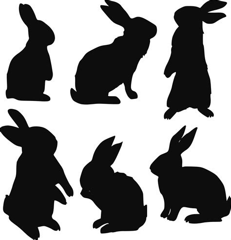 Bunny Silhouette Printable Art for Kids