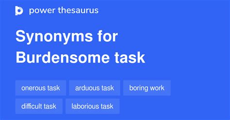 Burdensome Task