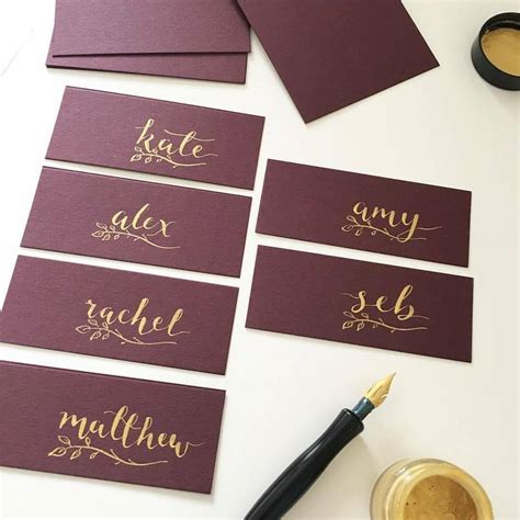 Burgundy calligraphy wedding invitation template