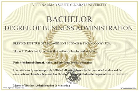 Business Administration Bachelor's Degree