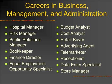 Business Administration Management Careers