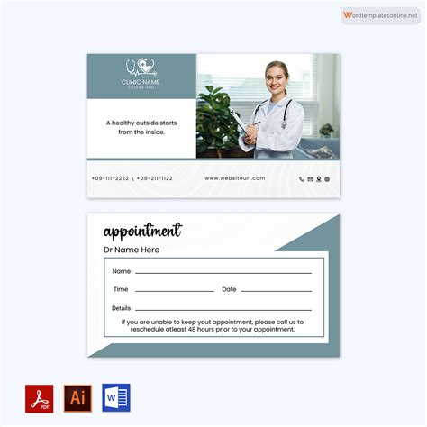 Business Appointment Card Template in Word