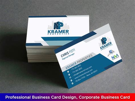 A business card designed by a professional designer