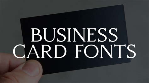 Business Card Fonts