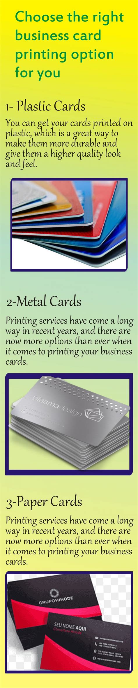 Business Card Printing Options