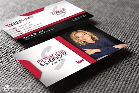 Business card template design features