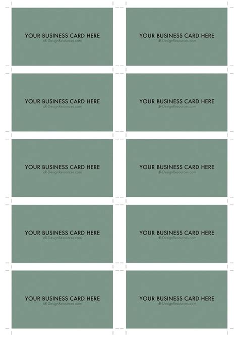 Business Card Template Per Sheet Design 4