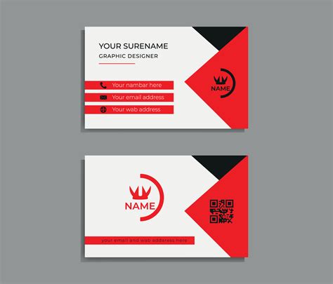 Business Card Template with Color Scheme