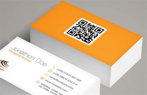 Business Card Templates Download with QR Code