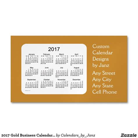 Business Card with Calendar Template