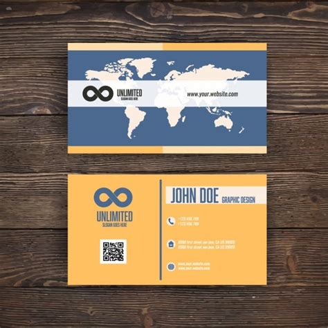 Business Card with Map Template