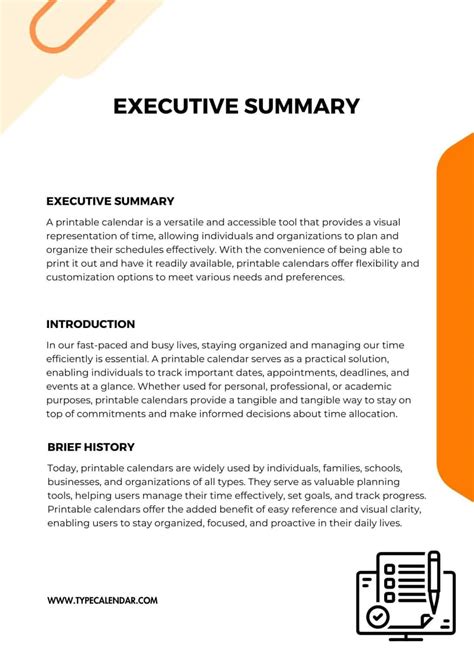 Business Case Executive Summary Template