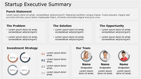 Business Case Executive Summary Template Design