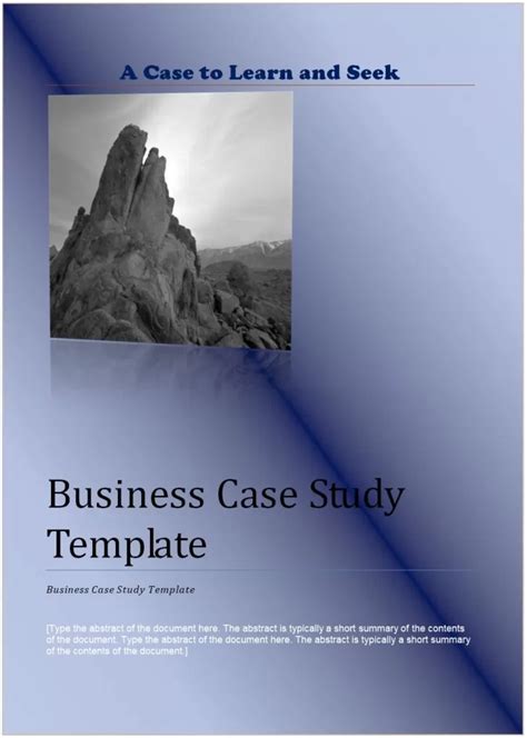 Business Case Study Template