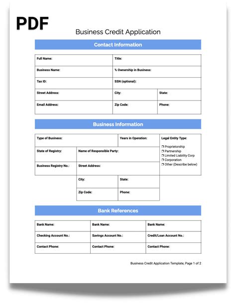 Business Credit Application Approval Template