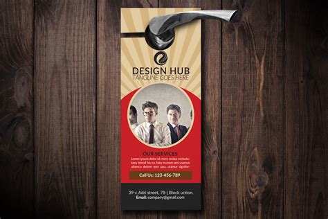 Business door hanger template