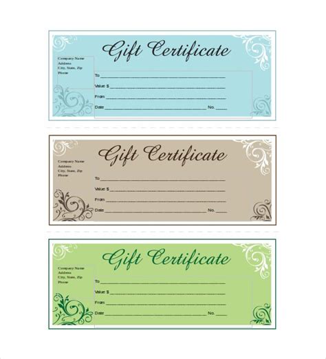 Business Gift Certificate Template