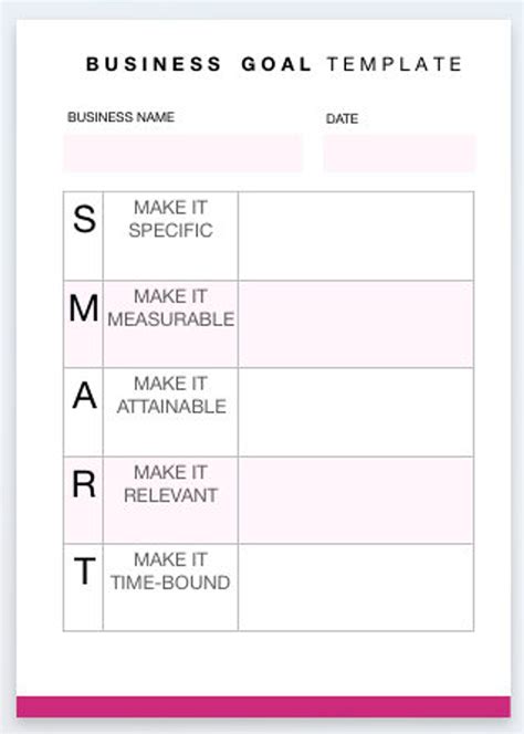 Business Goals Template