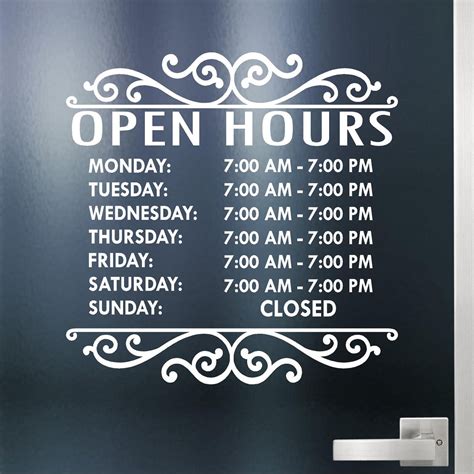 Business Hours Sign Ideas