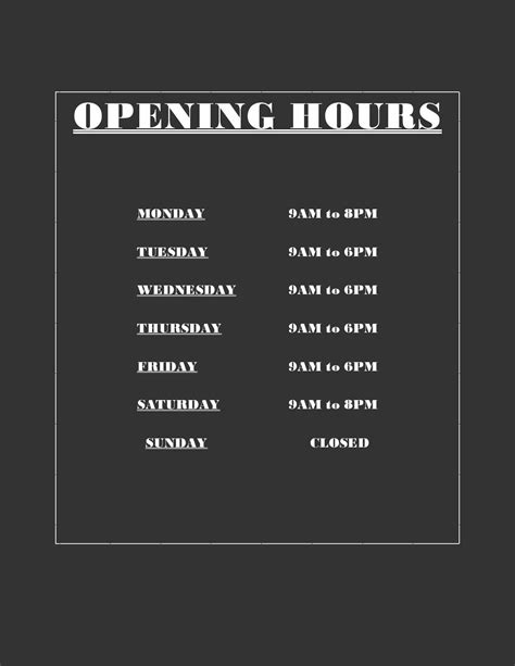 Business Hours Template Benefits