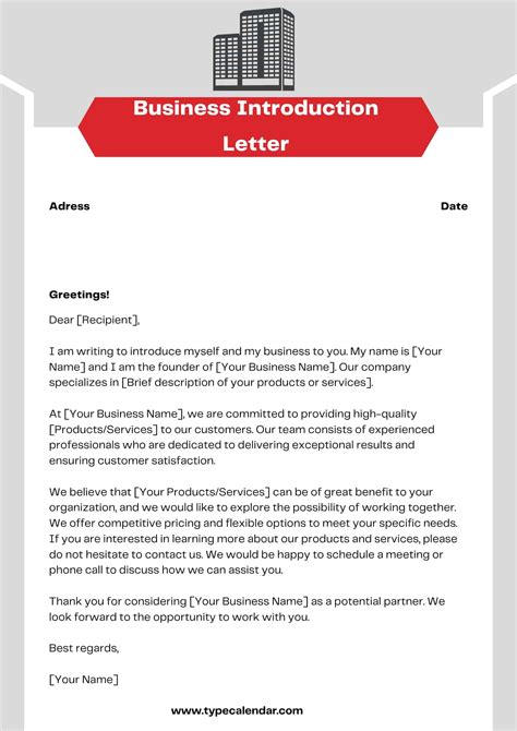 Example of a business introduction template 10