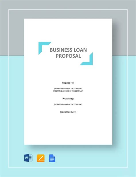 Business Loan Proposal Template Format Download