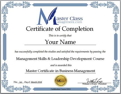 Business Management Certification