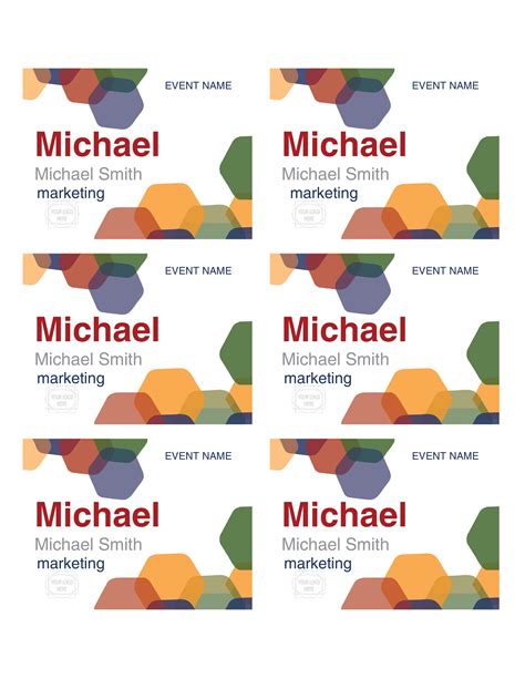 Business Name Tag Template