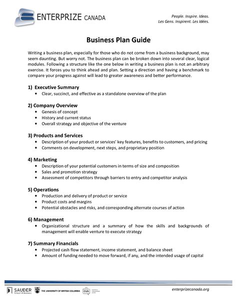 Business Plan Template 10