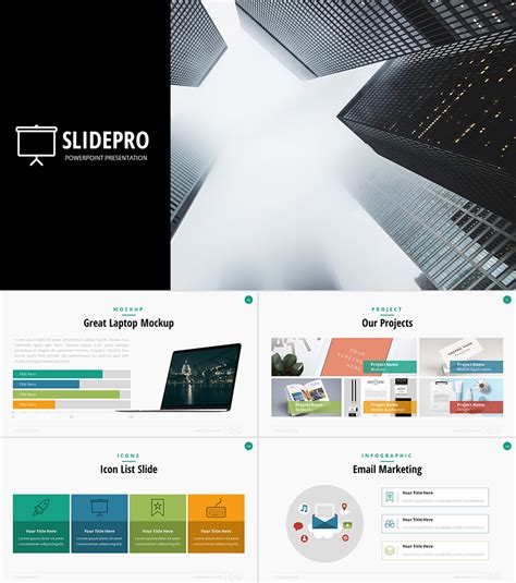 A collection of business PowerPoint template examples