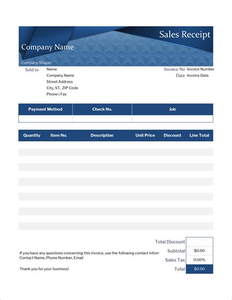 Business Receipt Template 10