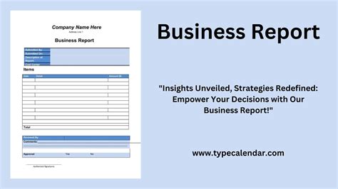 Business Report Template