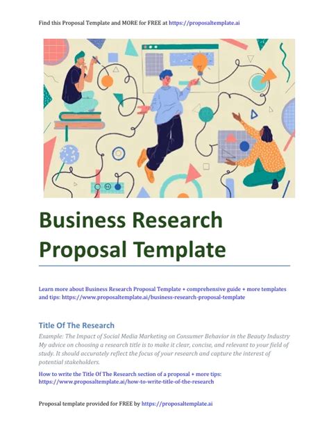 Business Research Proposal Template