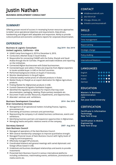 Business Resume Template 5