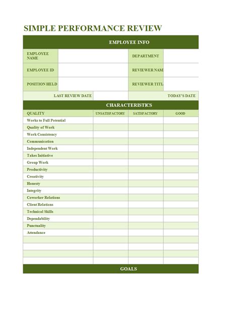 Business Review Template Excel