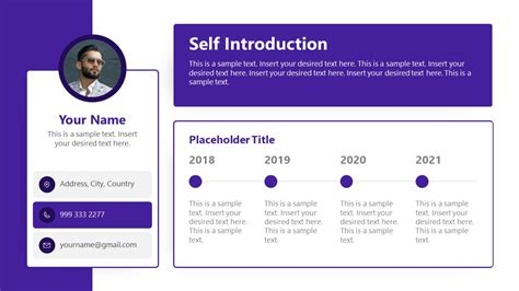 Business Self Introduction Slide Template Design