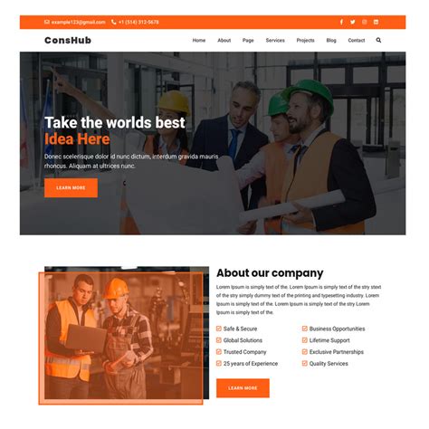 Business website HTML template with a professional design