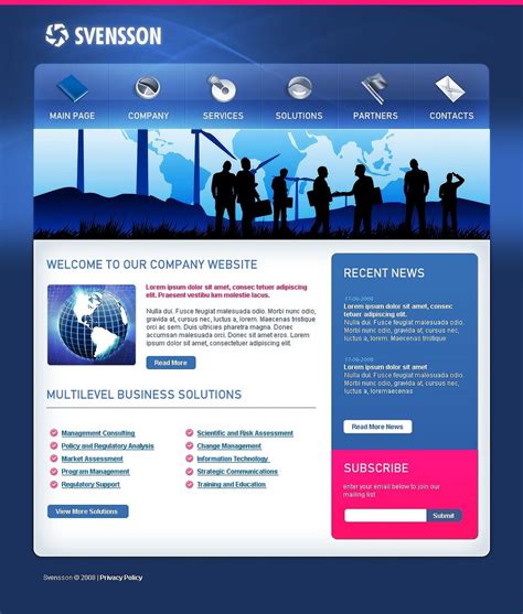 A professional business website template