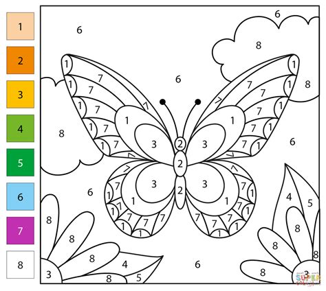 Butterfly Color by Number