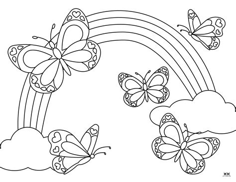 Butterfly coloring page for children example